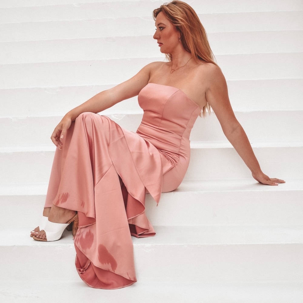 Pink Ruffle Salsa Style Dress - Picture 6 of 7